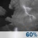 Tonight: Showers and thunderstorms likely, mainly before 8pm.  Partly cloudy, with a low around 76. East southeast wind around 5 mph.  Chance of precipitation is 60%. New precipitation amounts between a tenth and quarter of an inch, except higher amounts possible in thunderstorms. 